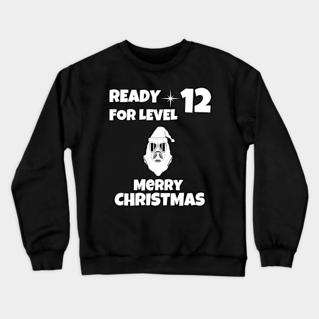 Quarantined Christmas level 12 White Crewneck Sweatshirt by NickDsigns